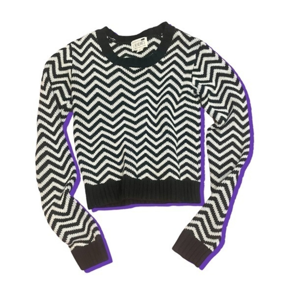 *sold* Grunge Zig Zig Knit Striped Sweater